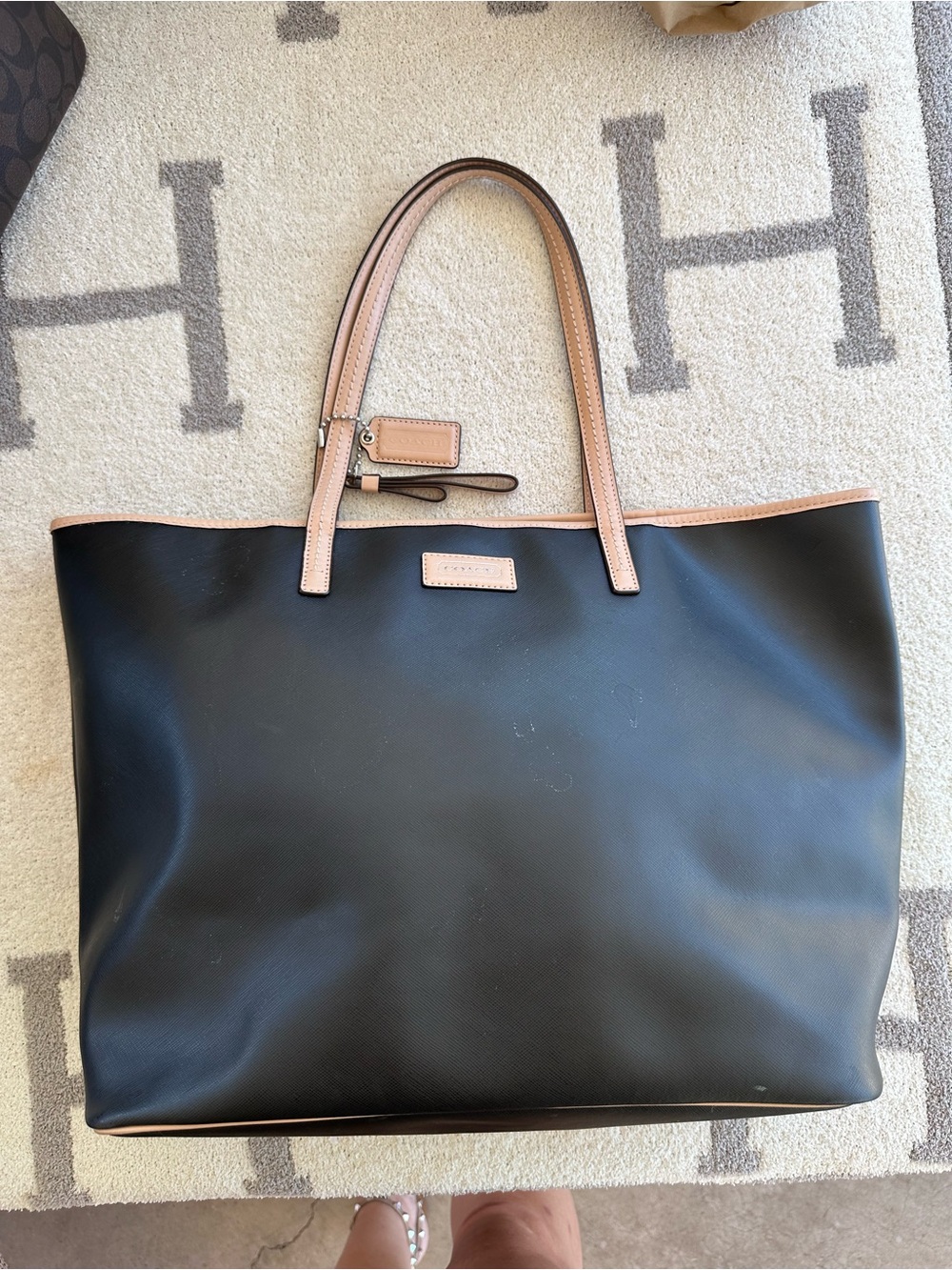 Black Coach tote bag